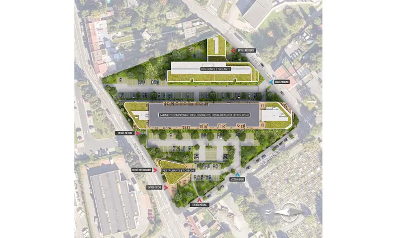 Vue du programme à Villeneuve D'ascq