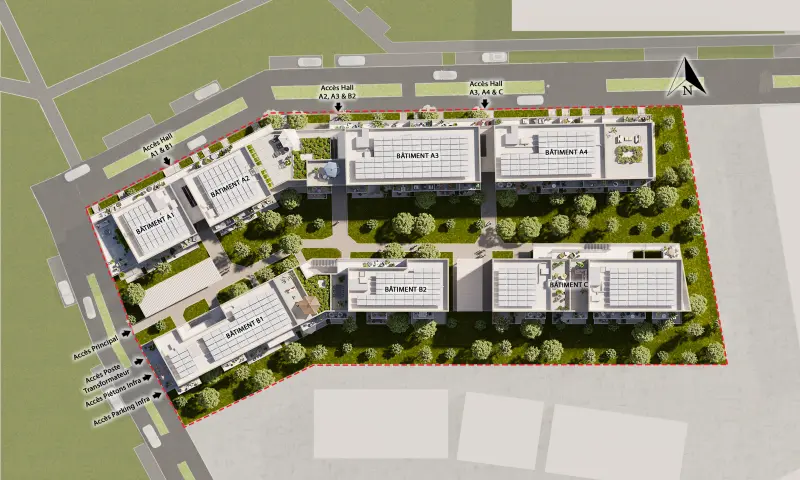 Vue du programme à Cergy