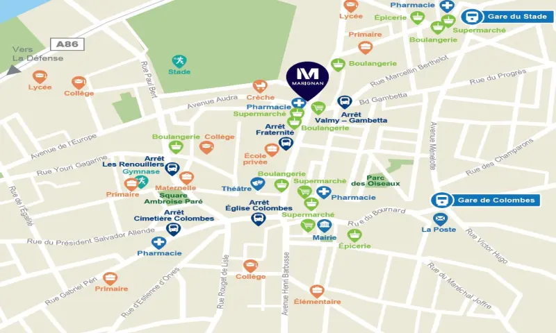 Vue du programme à Colombes