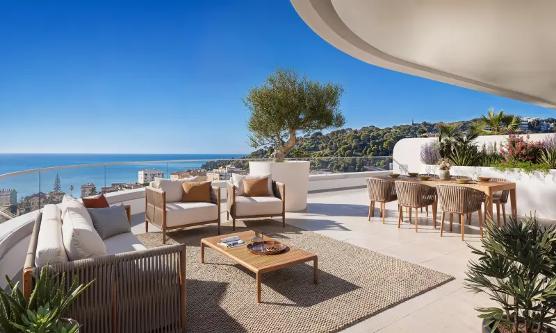Vue du programme à Roquebrune Cap Martin