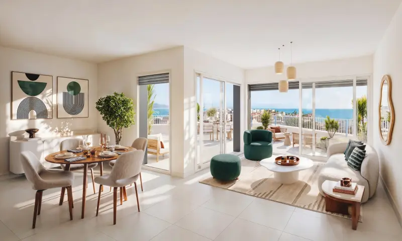 Vue du programme à Roquebrune Cap Martin