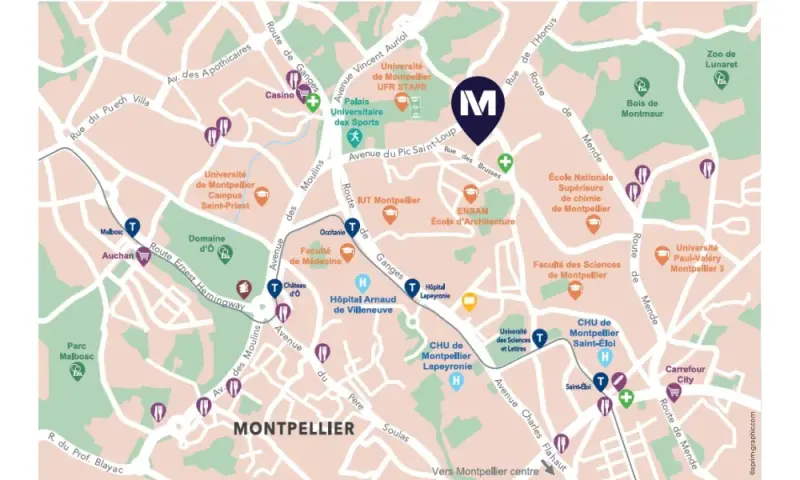 Vue du programme à Montpellier