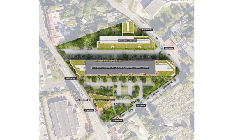 Vue du programme à Villeneuve D'ascq