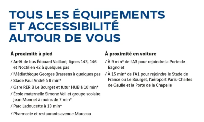 Vue du programme à Drancy